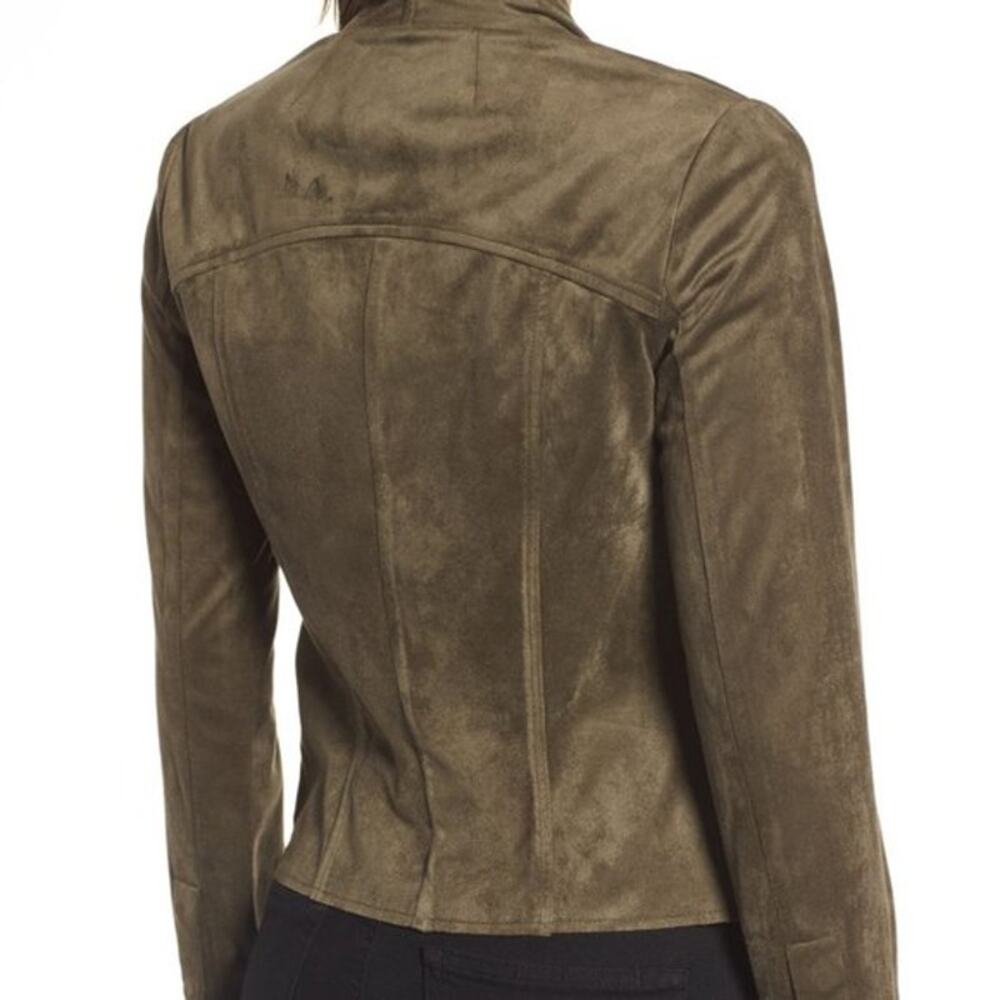 KUT from the Kloth Tayanita Olive Faux Suede Jacket Size Medium - Picture 2 of 11